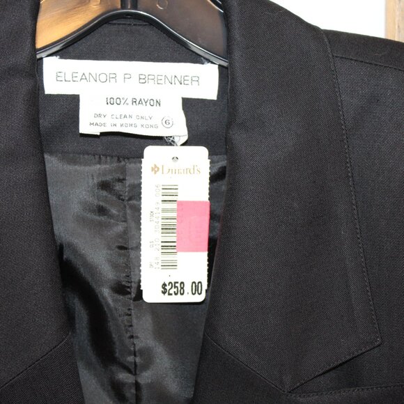 Vintage Eleanor P Brenner Rayon Trench Coat Style Blazer w/Pockets - Picture 3 of 8